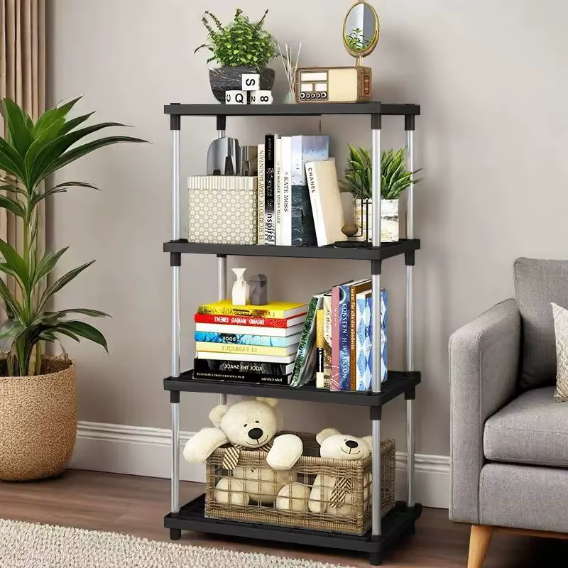 Étagère de rangement multifonctionnelle à quatre niveaux pour salle de bain