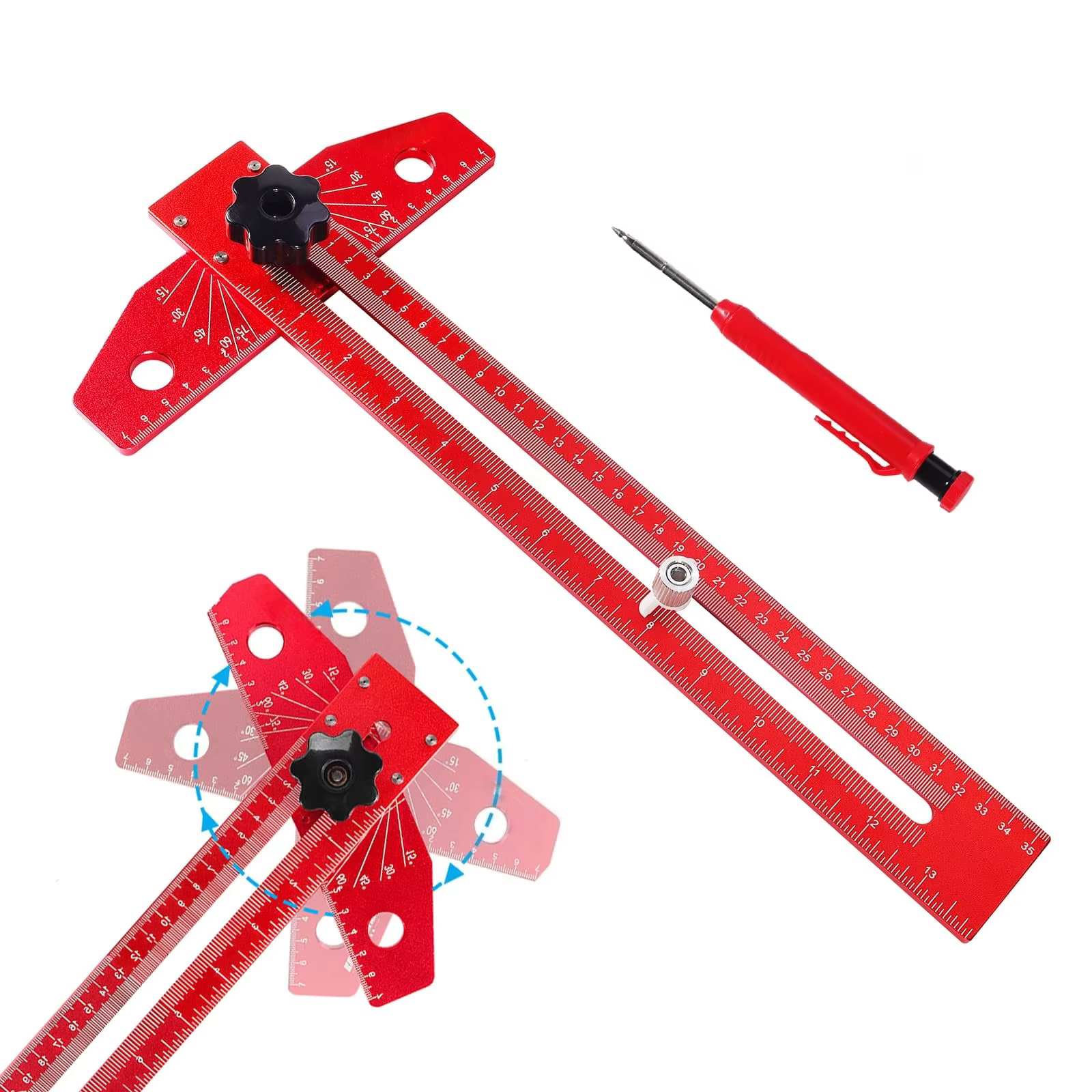 Équerre pliable multifonctionnelle pour le travail du bois