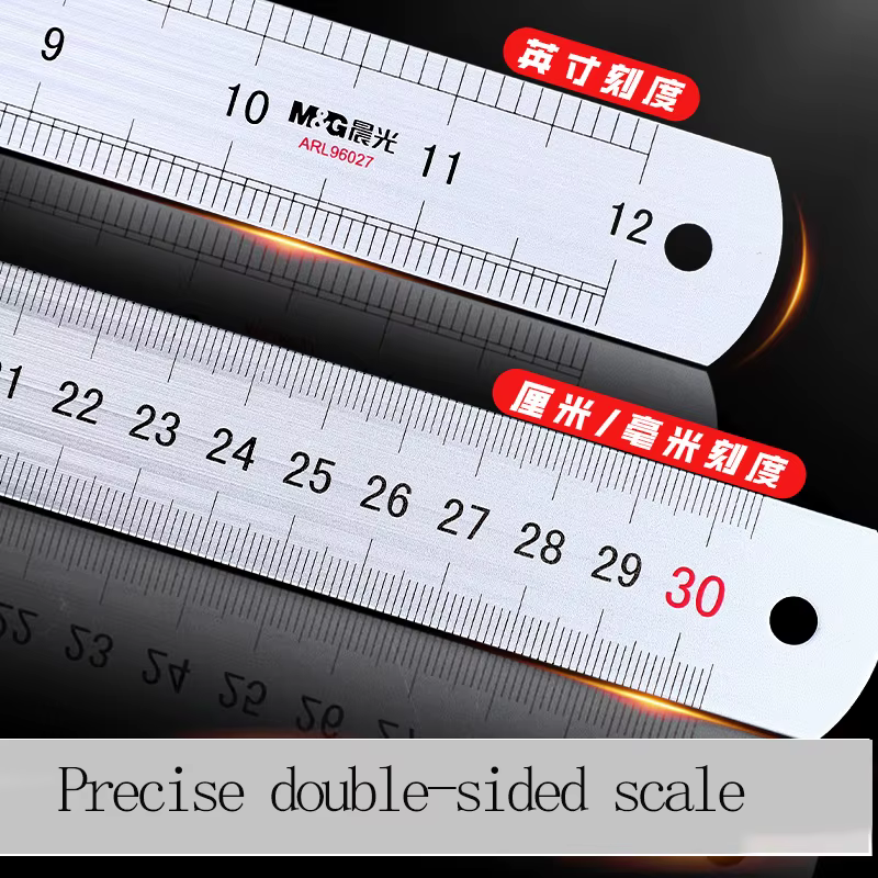 M & G règle en alliage d'aluminium 20/30 cm