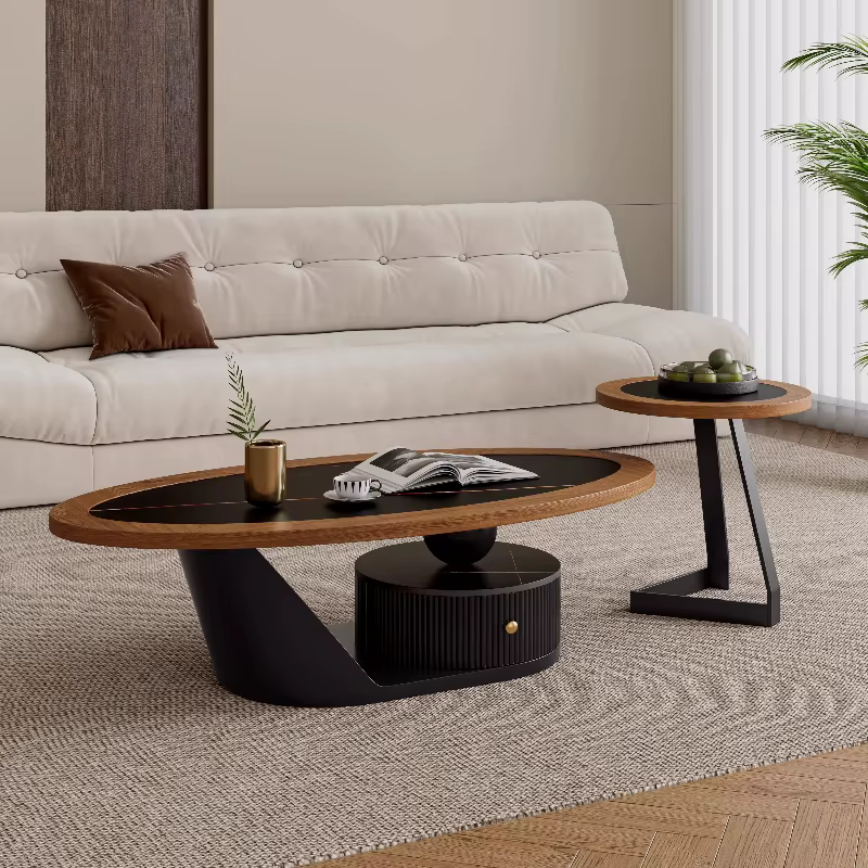 Tables basses ovales uniques avec rangement