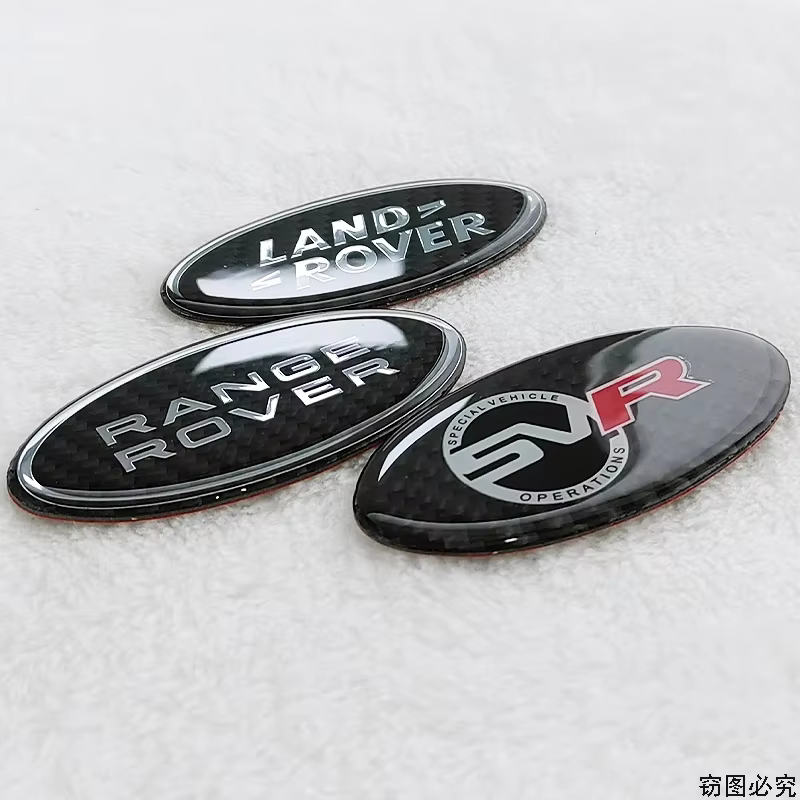 Autocollant emblème de carrosserie de voiture en fibre de carbone avec logo SVR pour Land Rover Range Rover Sport Velar Evoque Freelander Discovery SVR