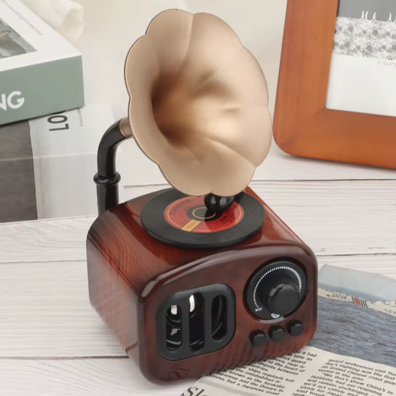 Gramophone vintage, boîte à musique nostalgique