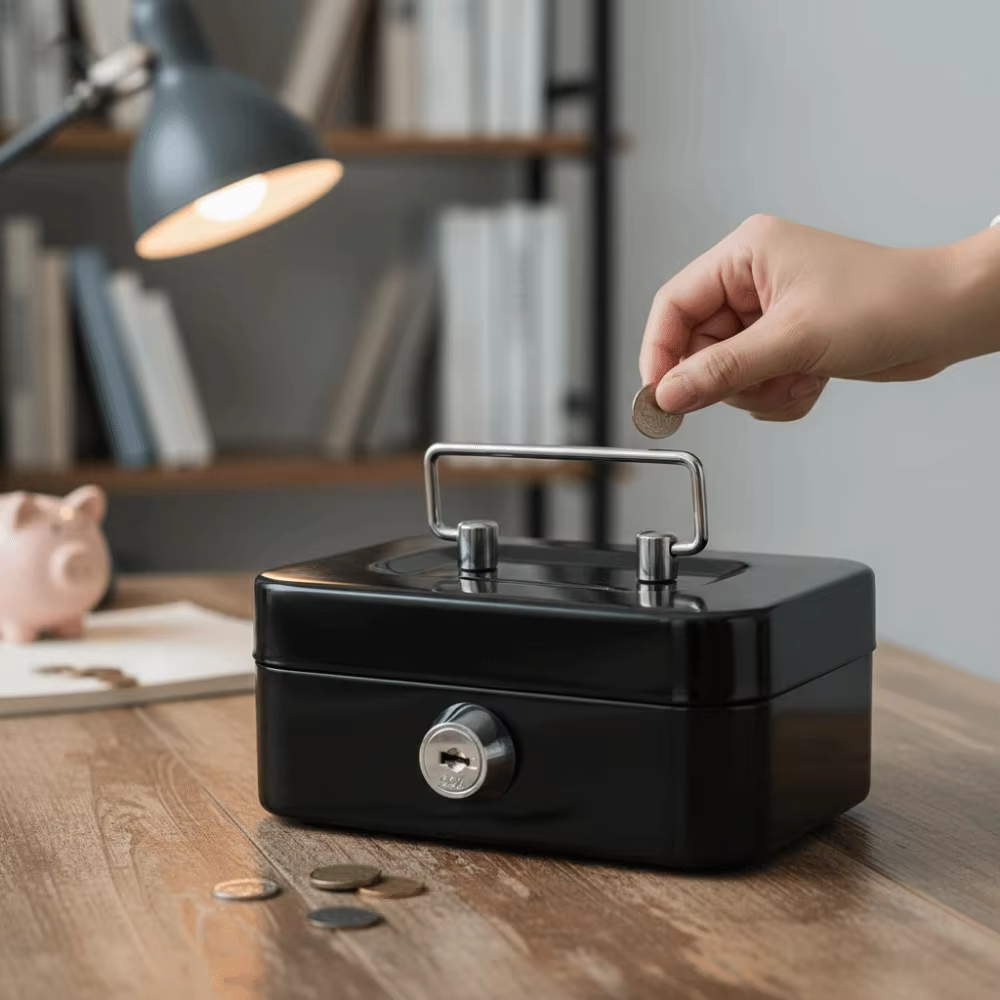Mini tirelire verrouillable avec clé