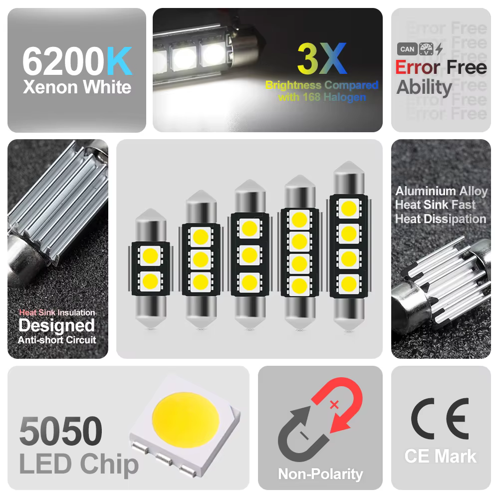 Kit d'éclairage intérieur Led blanc pour Land Rover Range Rover Evoque 2012 – 2018 Canbus, ampoules pour porte de coffre de vanité