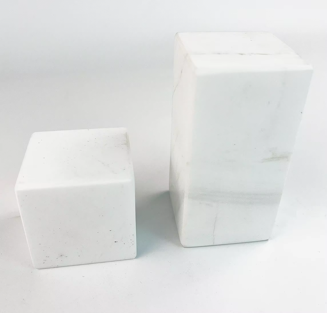 Blocs de pierre de marbre naturel (50x50x50/50x50x100mm), 2 pièces, sculptures artisanales de bijoux, meubles doux, présentoir, plaques de base