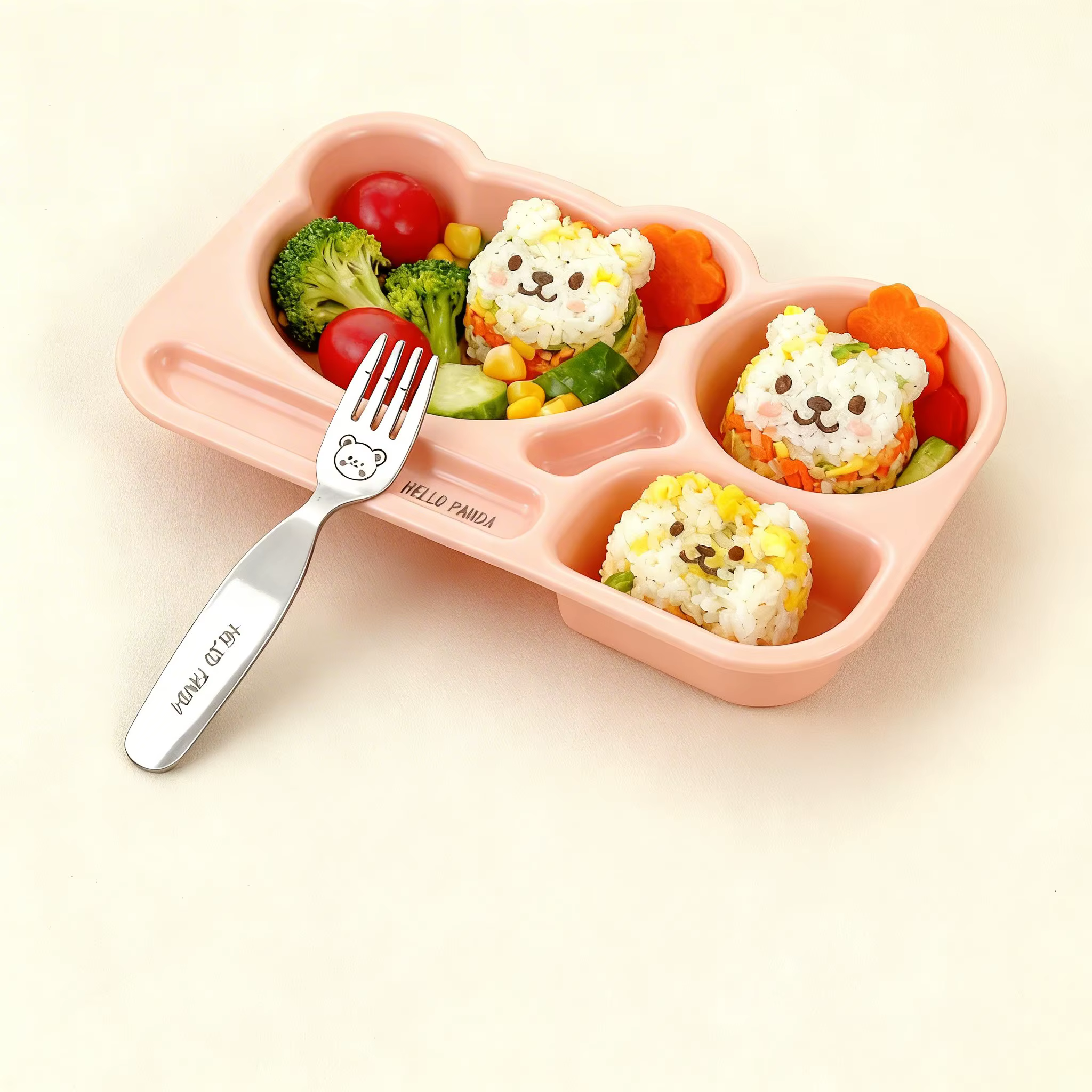 Assiette à dîner en plastique à compartiments, grande capacité, pour enfants, assiette à fruits et salades, assiette à petit-déjeuner réutilisable, compatible micro-ondes