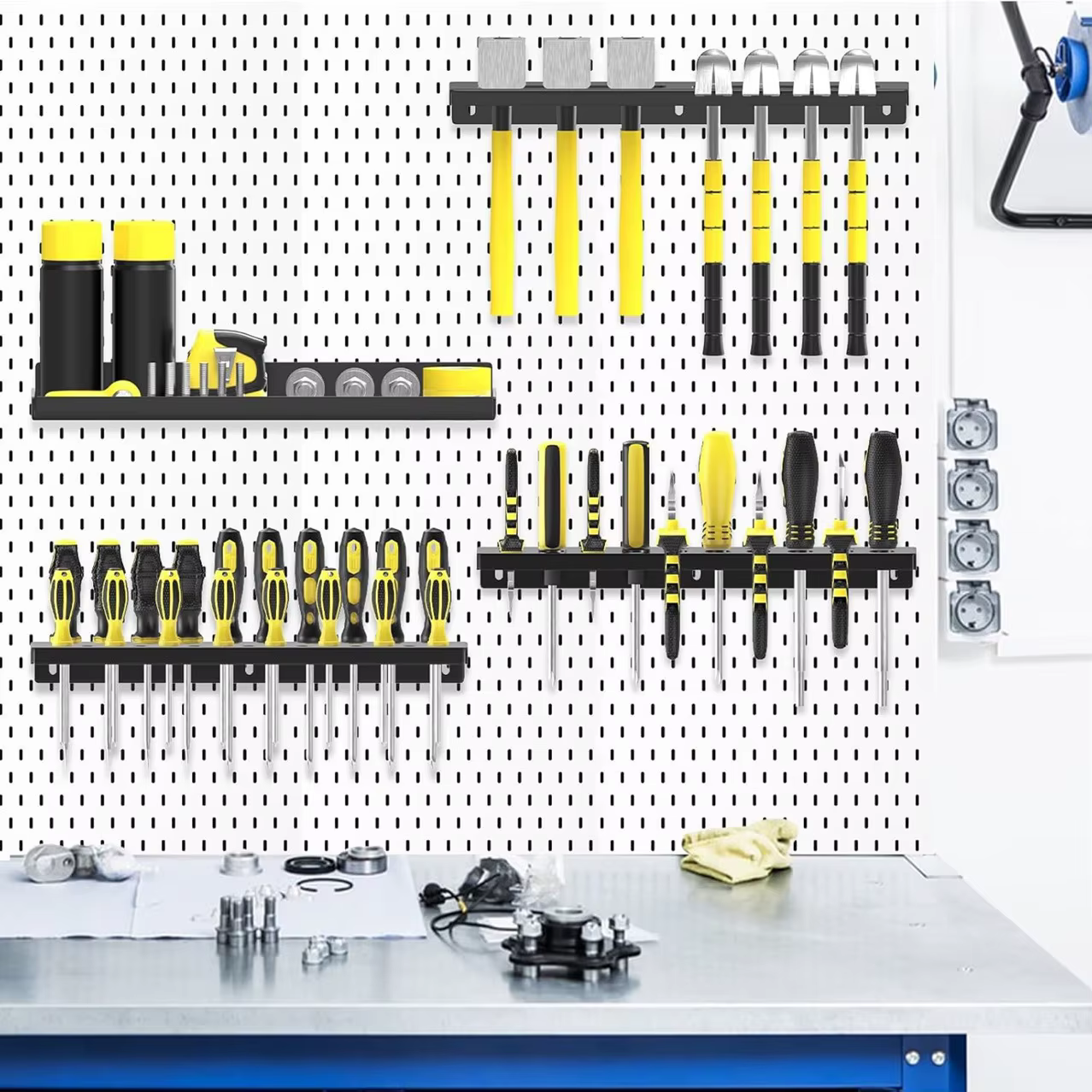Metal Tool Organizer Wall Mount for Storage of Screwdrivers