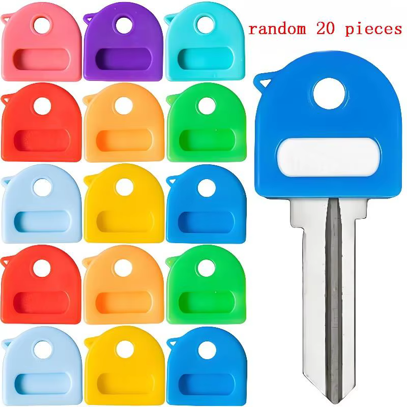 Lot de 20 capuchons de protection élastiques pour clés (sans clés), en caoutchouc souple coloré, accessoires de bricolage