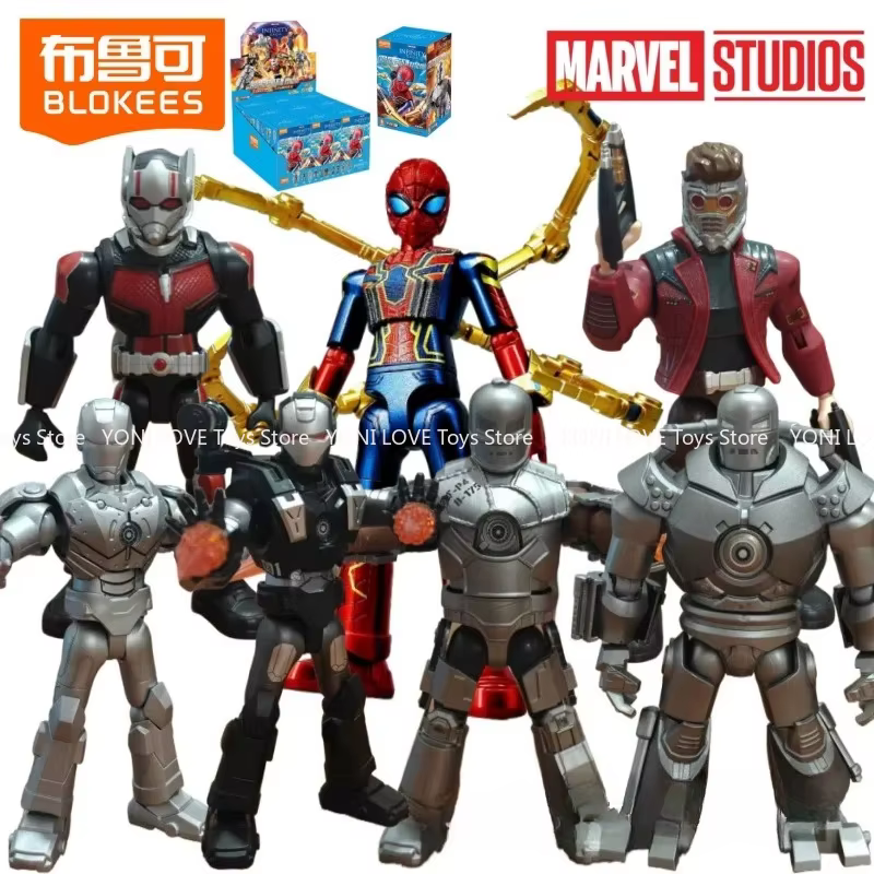 Blokees Figurine à assembler Marvel Version Galaxie Chapitre 2 Spider-Man Doctor Strange Modèle articulé Jouet de collection Cadeau