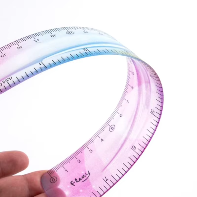 Règle Flexible pour Étudiant, Compteur de Couleurs, 15/20/30cm, Papeterie