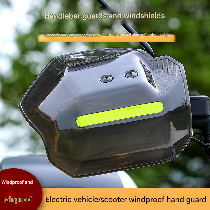 Protection des mains facile à installer et à démonter pour scooter moto ATV avec bande réfléchissante de nuit