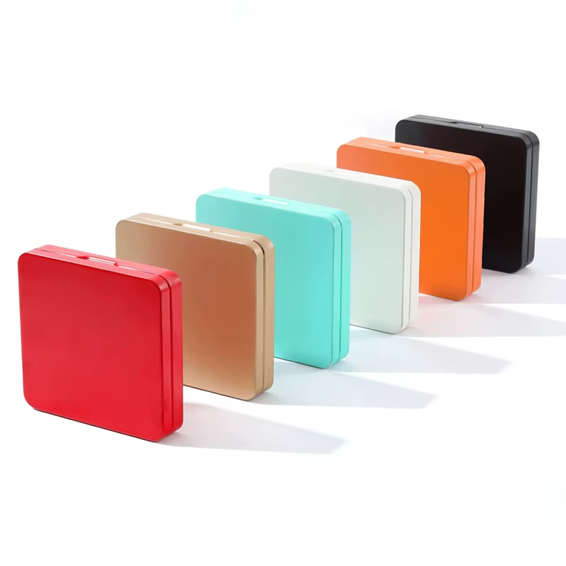 1 pièce Nouvelle boîte de rangement carrée en métal vide