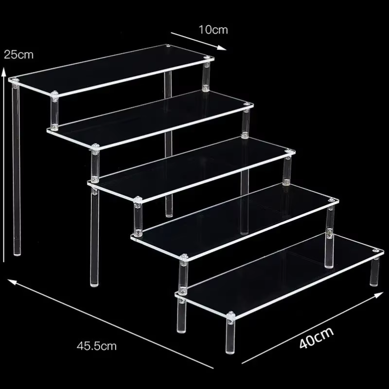 Présentoir en acrylique irisé à 1 à 5 niveaux, étagère sur support pour figurines, objets de collection, Cupcakes, parfums, décoration et organisation de bijoux