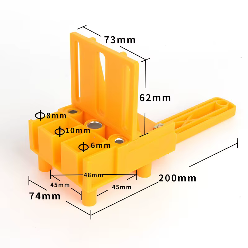 Guide de perçage portatif pour chevilles pour le travail du bois et outil de scie cloche