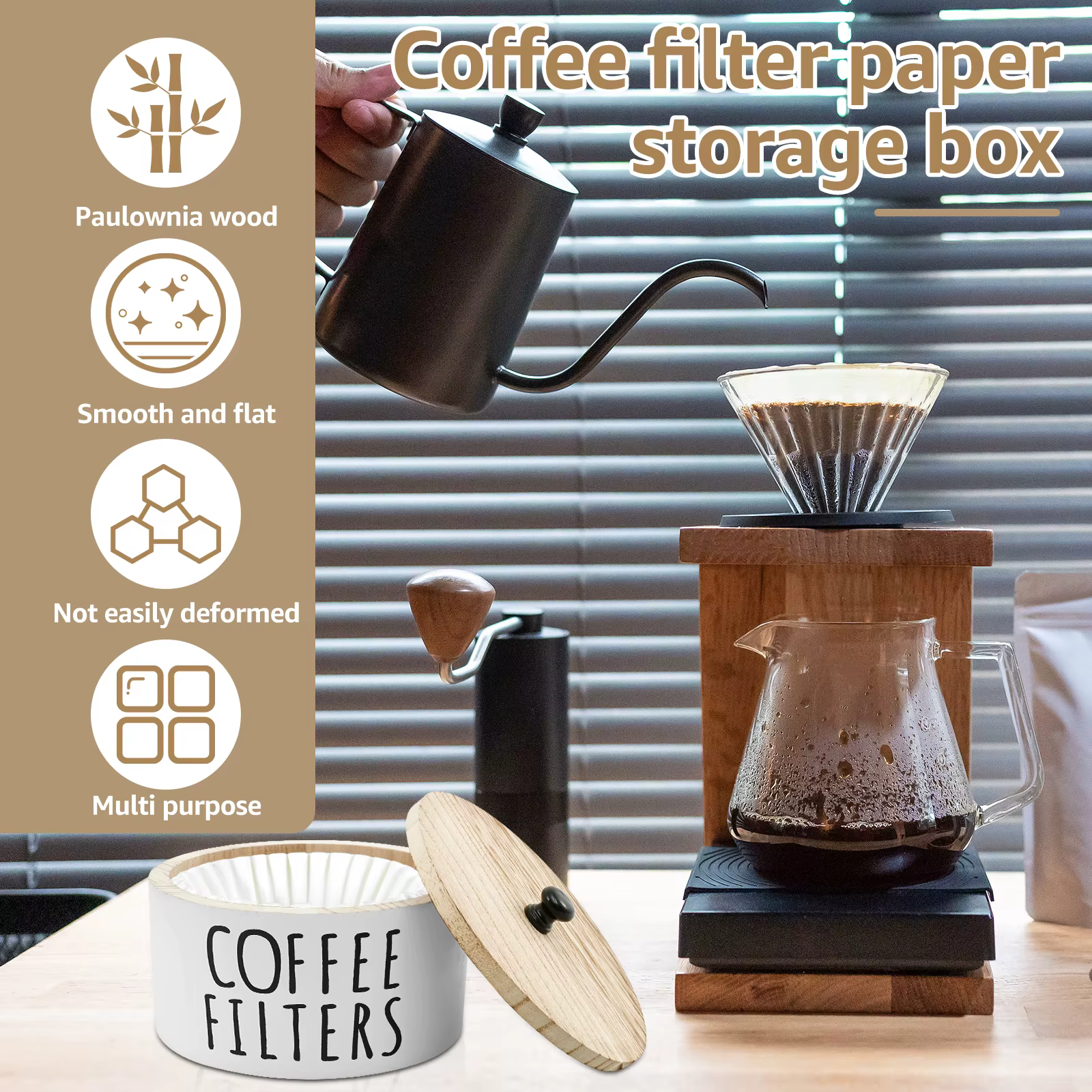 Porte-filtre à café avec couvercle