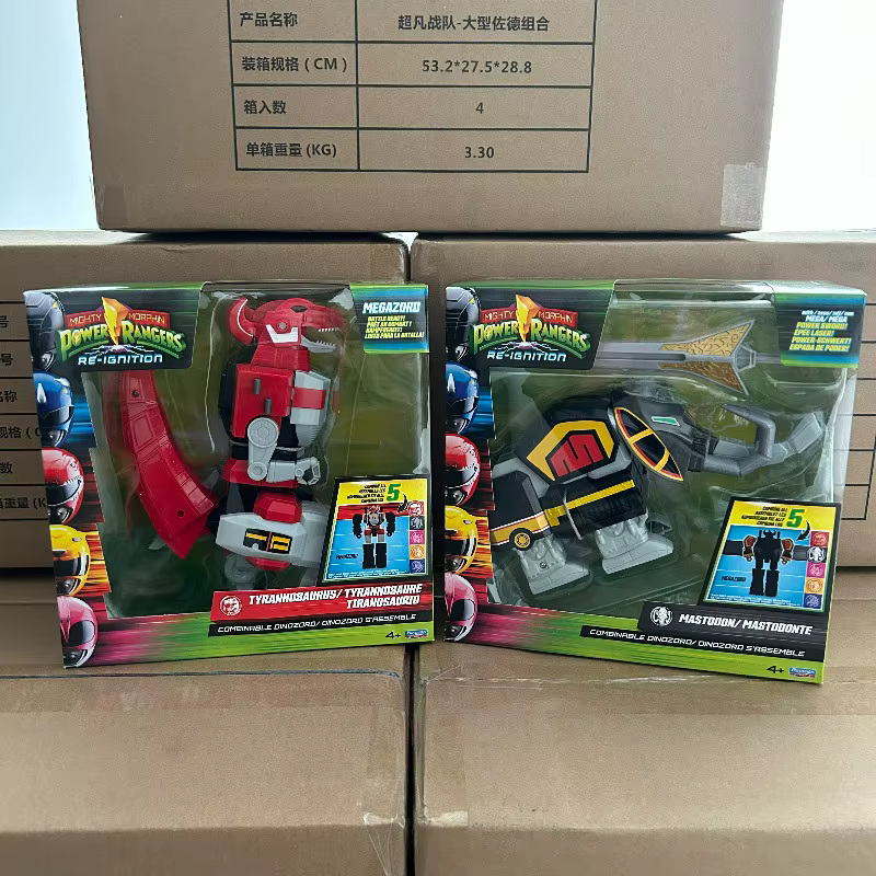 Jouets pour enfants Playmates Mighty Morphin Power Rangers Re-Ignition Dinozord Tiger Triceratops Pterodactyl Combinable