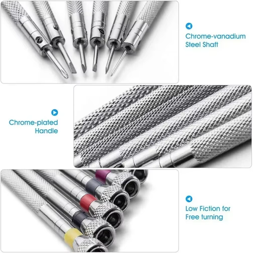 Tournevis en acier de 0.8 à 1.6mm pour la réparation de montres