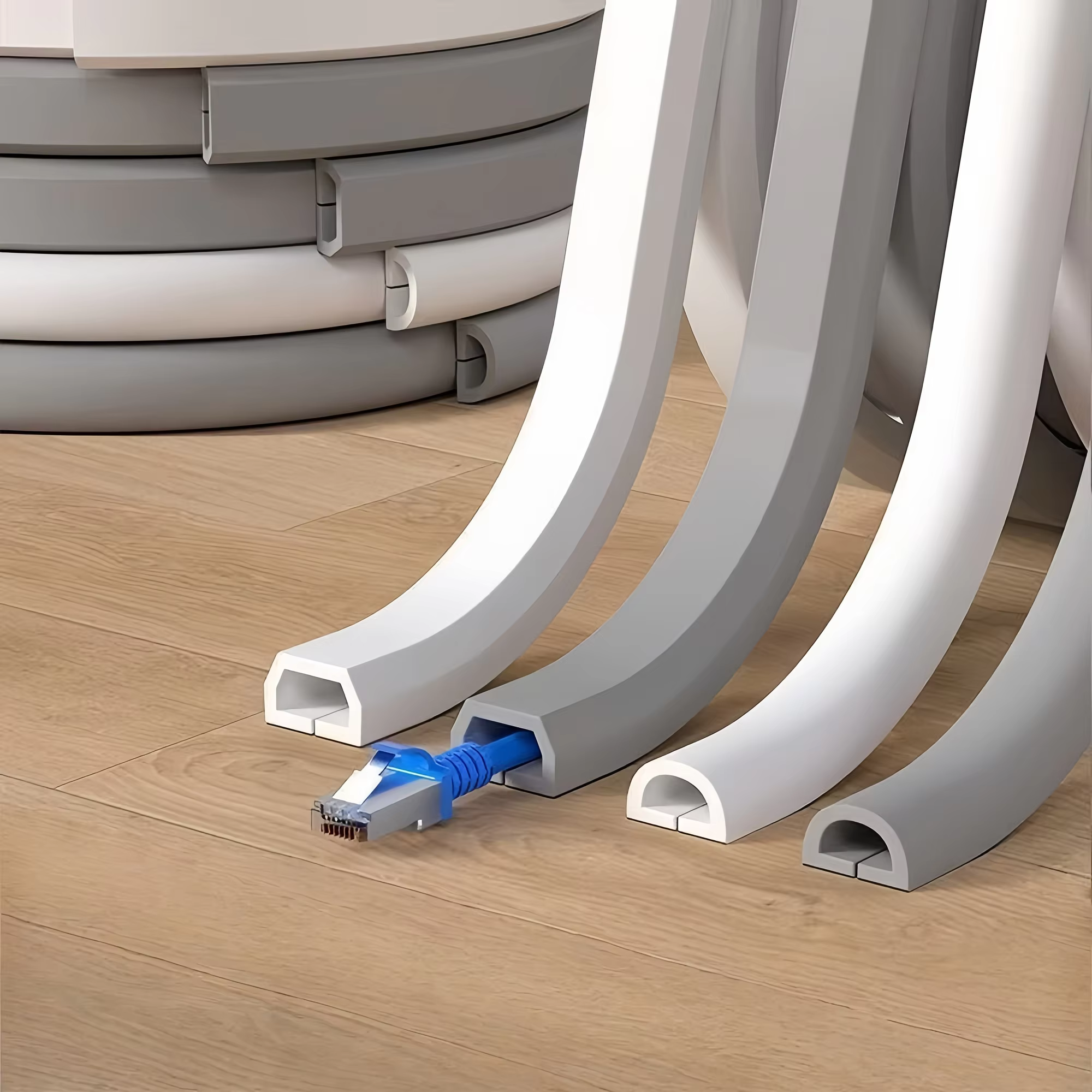 Bande de gestion de câbles auto-adhésive en PVC, 1/3M, bande de Protection de fil décorative adaptée au couvrir les fils sur les murs et les sols, 1 pièce