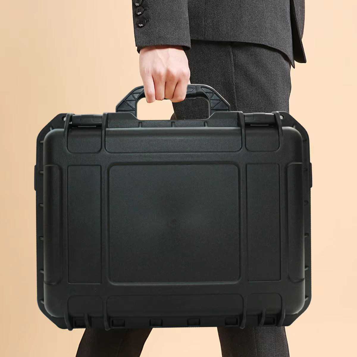 1 boîte à outils de protection robuste et étanche avec inserts éponge prédécoupées-plastique durable