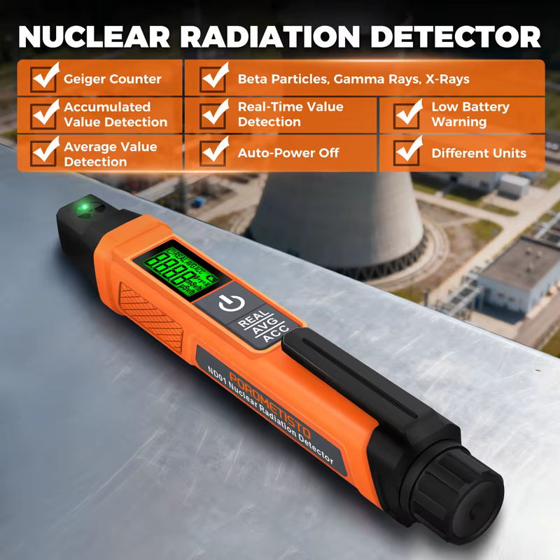 Détecteur de rayonnement nucléaire ND01, stylo Portable, compteur Geiger, détecteur réel/AVG/ACC pour rayons X/β-rayons/valg-test de rayons