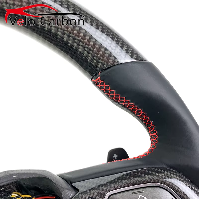 Volant en cuir lisse ou perforé en Fiber de carbone forgé noir personnalisé pour Land Rover Range Rover Evoque 2011 – 2019