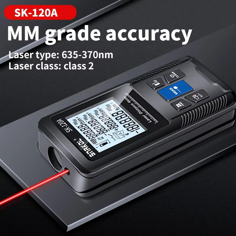 SNAKOL Télémètre laser 3-en-1 avec ruban à mesurer : 40/50/70/100/120m