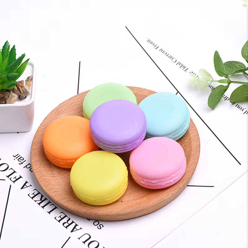 Conteneurs cosmétiques vides Macarons couleur bonbon