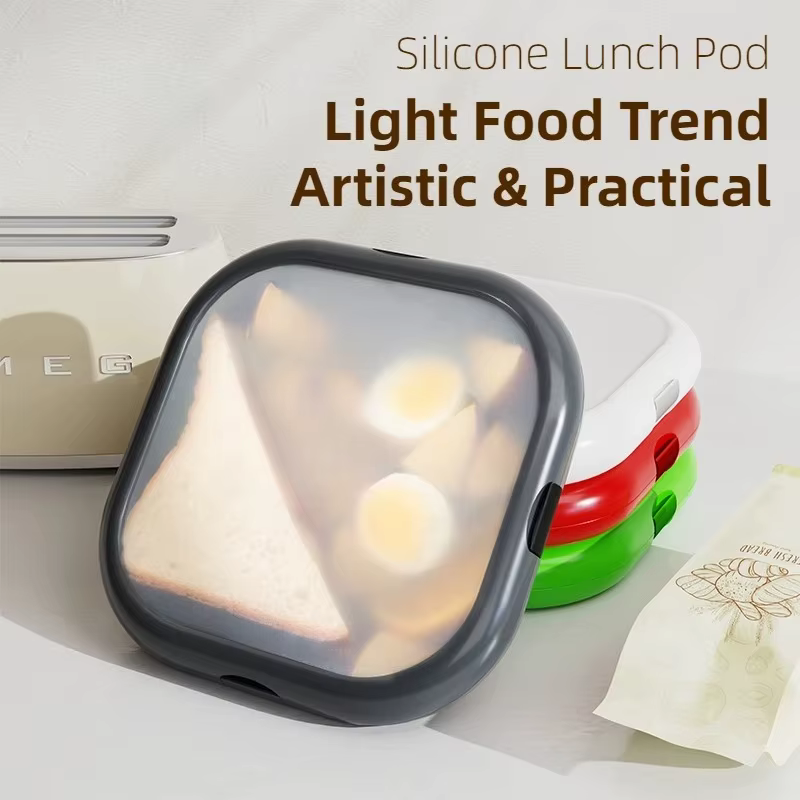 Boîte à lunch en silicone portable