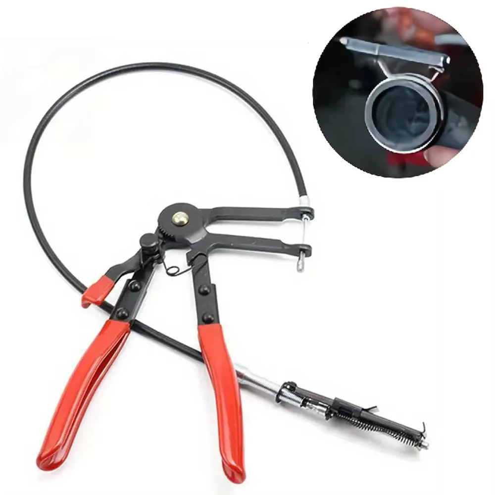 Pince de serrage pour colliers de serrage de tuyaux pliables