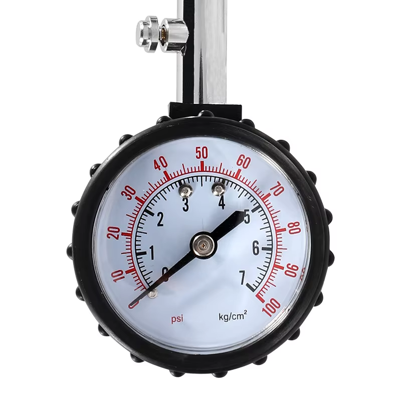 Jauge de pression des pneus 0-100PSI à Tube Long