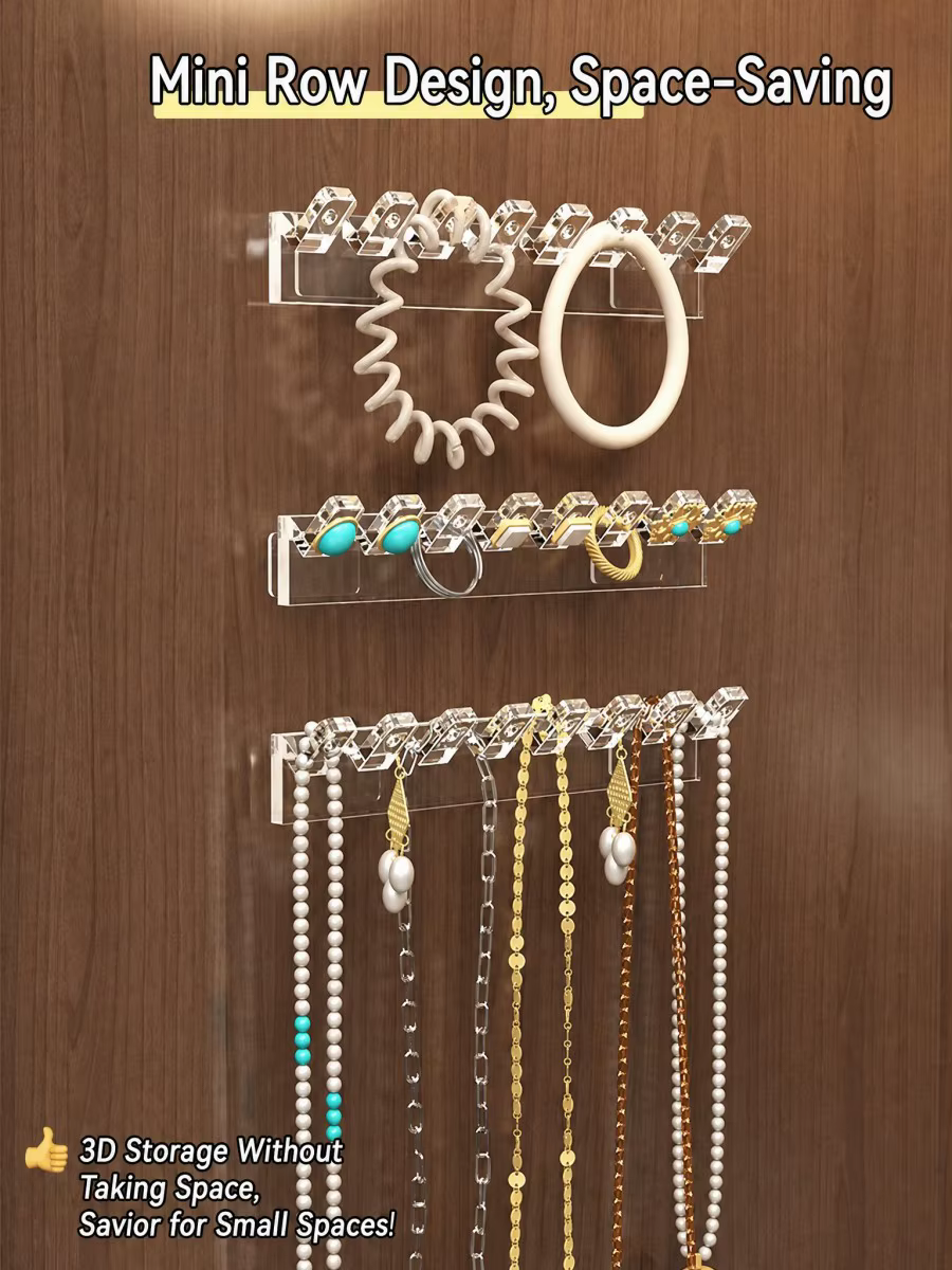 Support de rangement pour bijoux avec 8 crochets