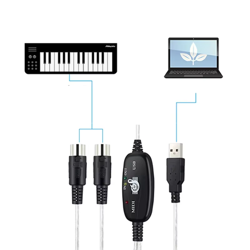Câble audio pour clavier vers PC, interface USB ACity I, convertisseur de câble, USB IN-OUT