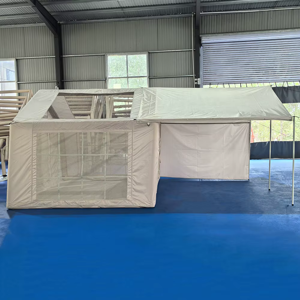 Tente à Air de taille personnalisée, système d'ancrage de sable, tissu résistant à la chaleur, installation instantanée, vente en gros directe d'usine
