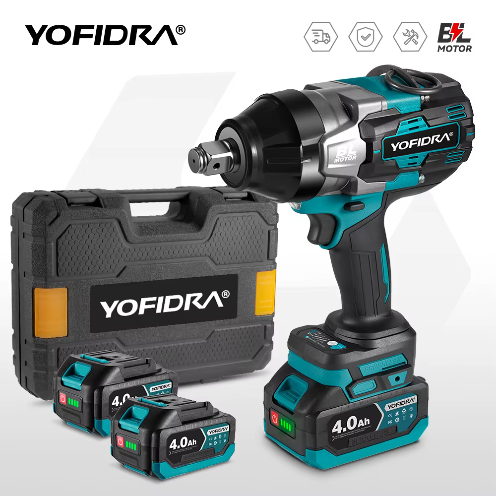 YOFIDRA 3300N.M clé à chocs électrique sans brosse à couple élevé 3/4 pouces clé sans fil outil