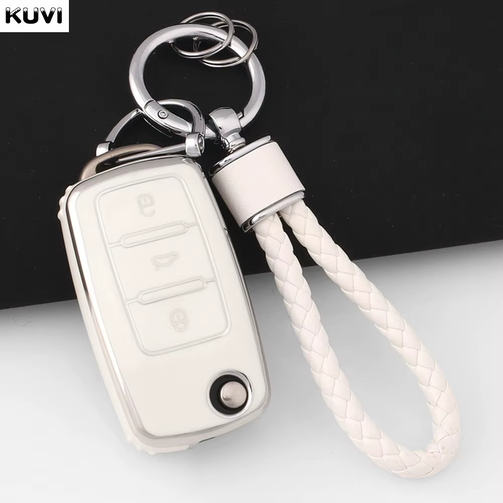 Housse de clé de voiture en TPU rose