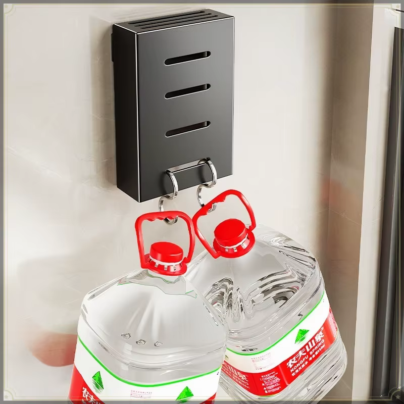 Support mural multifonctionnel en acier inoxydable pour couteaux de cuisine, sans perçage, organisateur de cuisine sans trace, rangement d'ustensiles