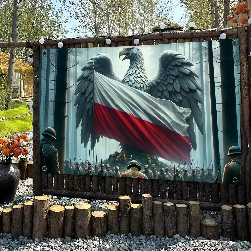 Drapeau de la Pologne, bannière murale personnalisée