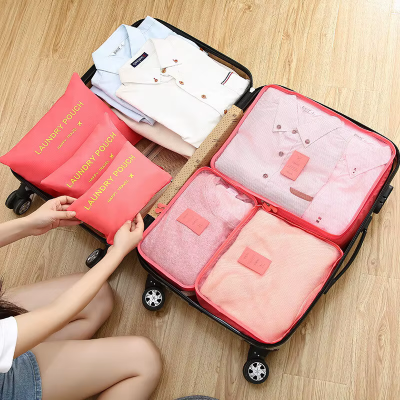 Lot de 6 pochettes de rangement pour valise de voyage