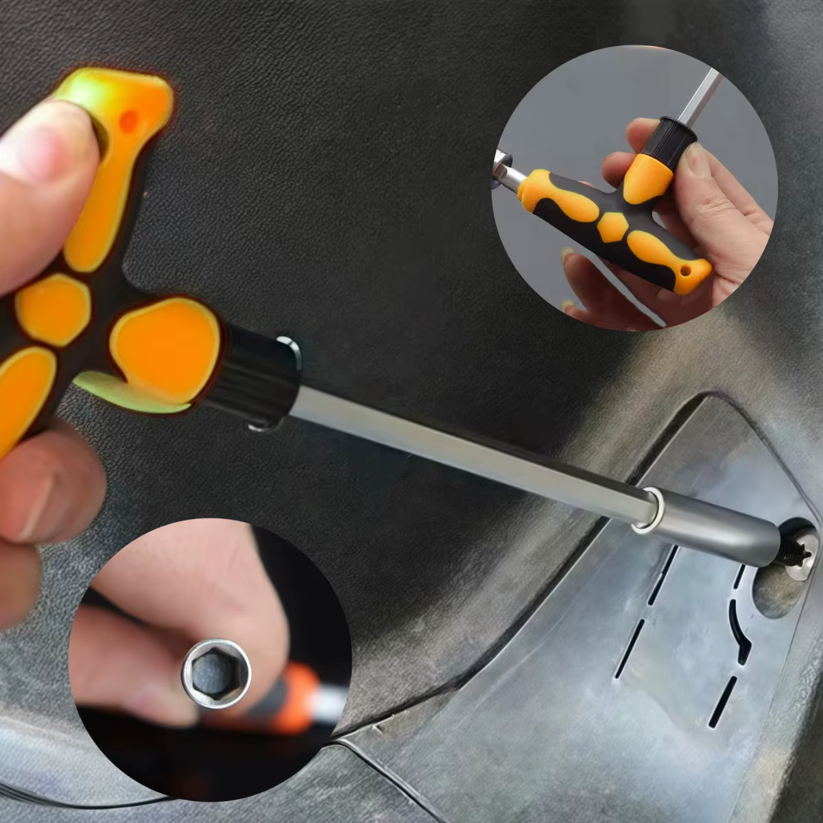 Jeu de tournevis avec têtes hexagonales et à fente droite en forme de T pour l'entretien des amateurs de bricolage