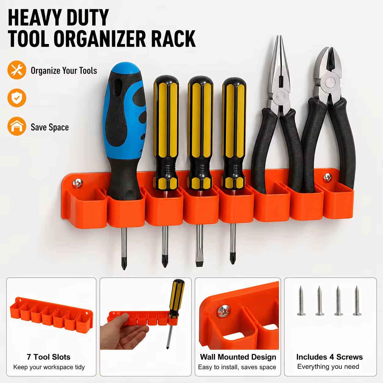 Support mural robuste pour outils
