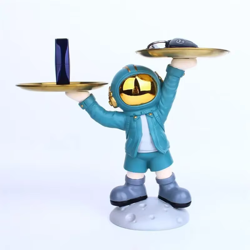 Sculpture de maison, ornement d'astronaute