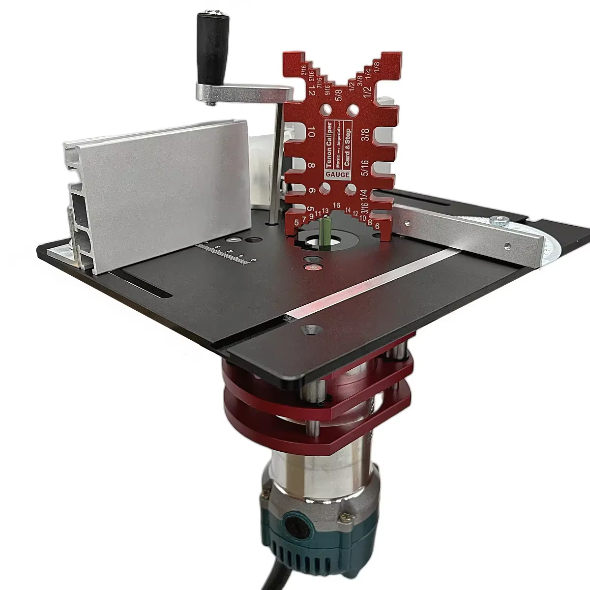 Système de levage de routeur pour le travail du bois et plaque supérieure en aluminium pour moteurs de 65mm de diamètre