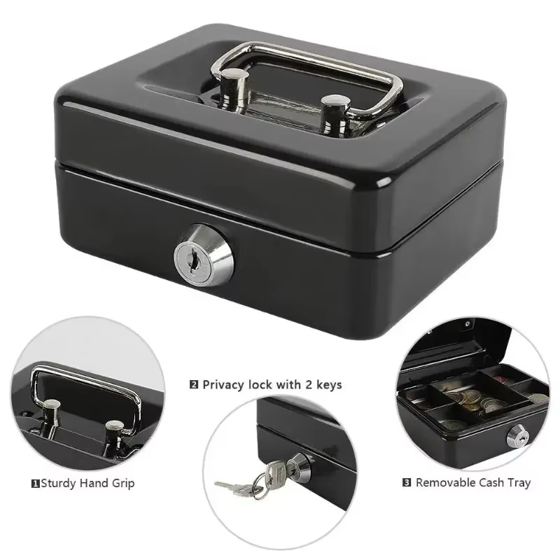 Mini tirelire portable en acier
