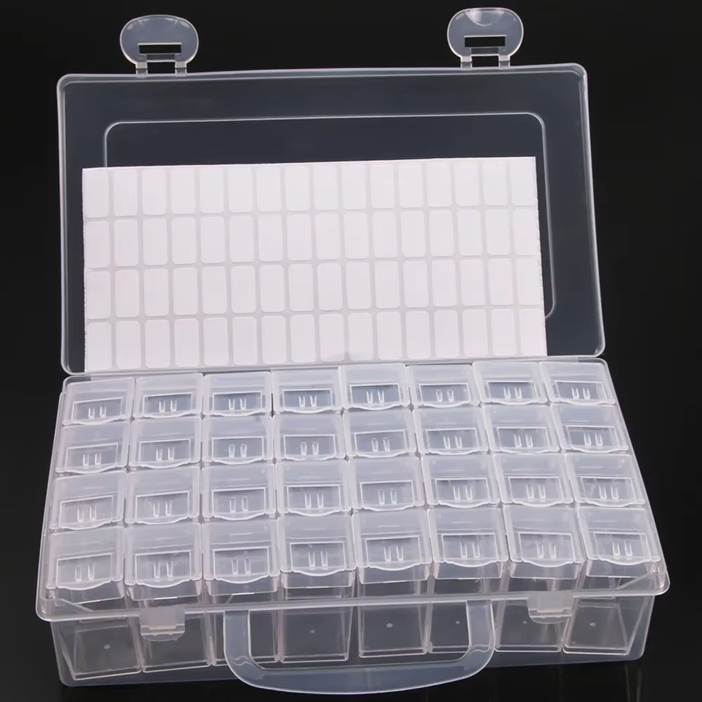 Boîte de rangement en plastique à 28/32/48/56/64 fentes
