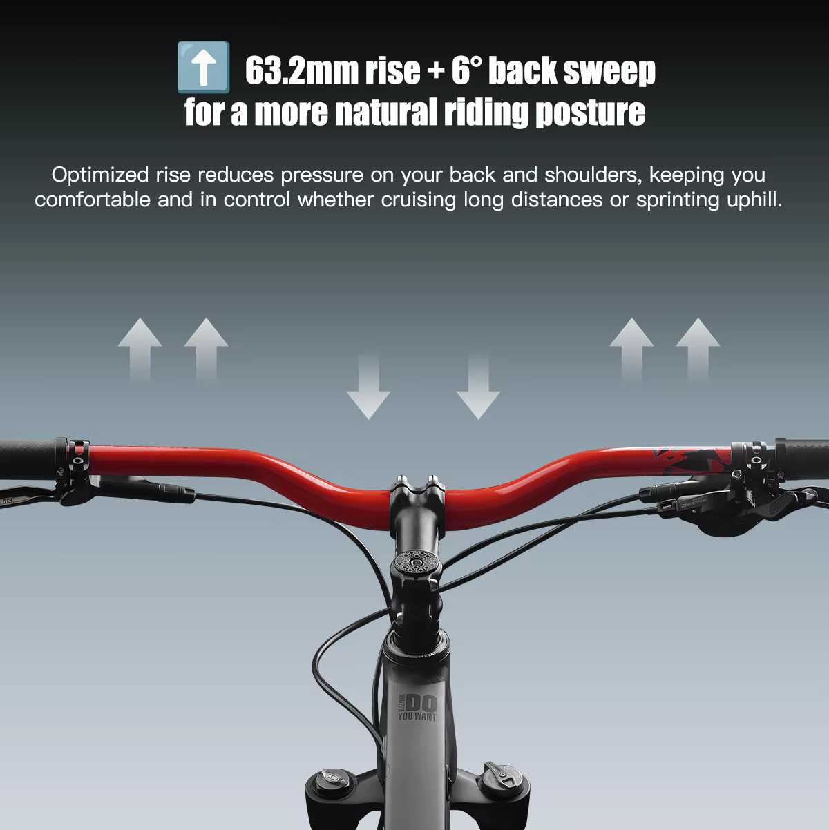 Guidon de VTT SAGMIT à hauteur surélevée