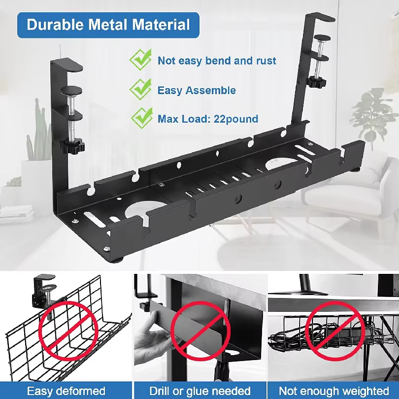 Support de rangement télescopique sous table