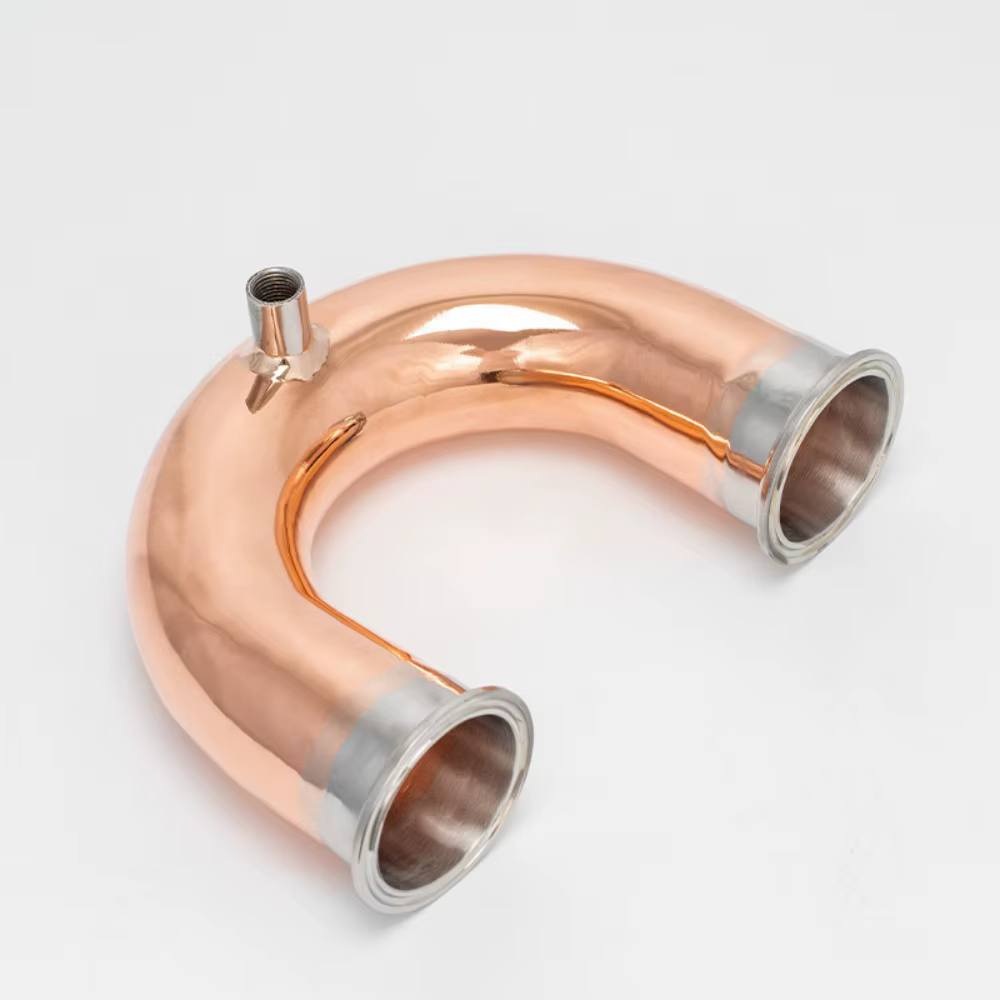 Pince 2"(51mm)OD64mm 180 ° Coude en cuivre en forme de U