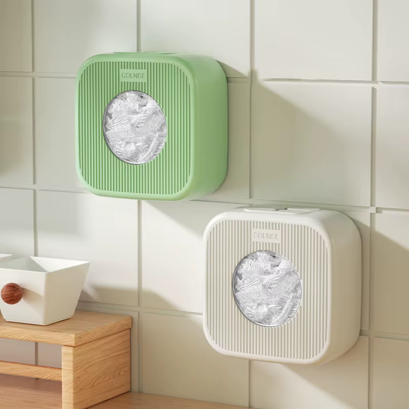 Boîte de rangement murale anti-poussière pour film alimentaire et couvercles alimentaires, support de rangement pour cuisine domestique