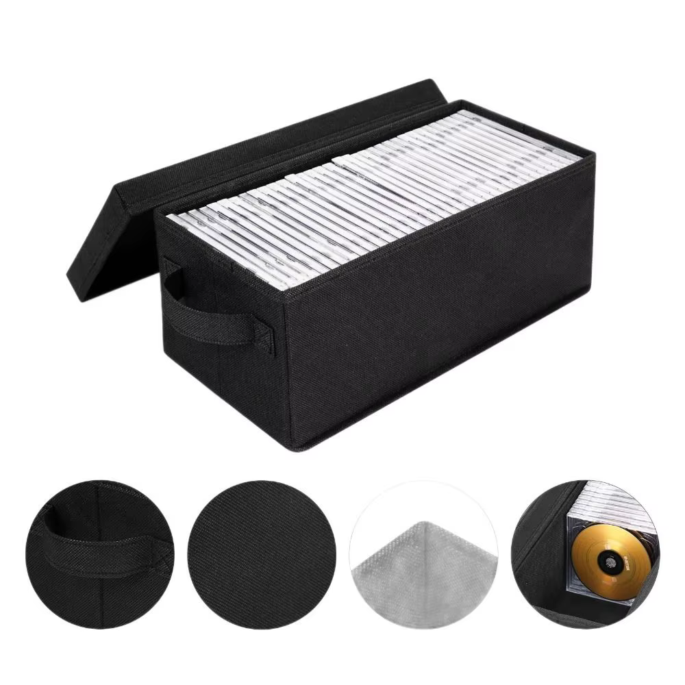 Boîte de rangement pour CD avec fenêtre visible