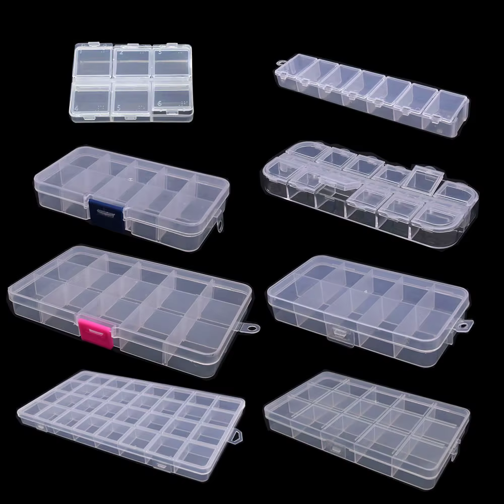 Boîte de rangement en plastique à 6 à 32 compartiments